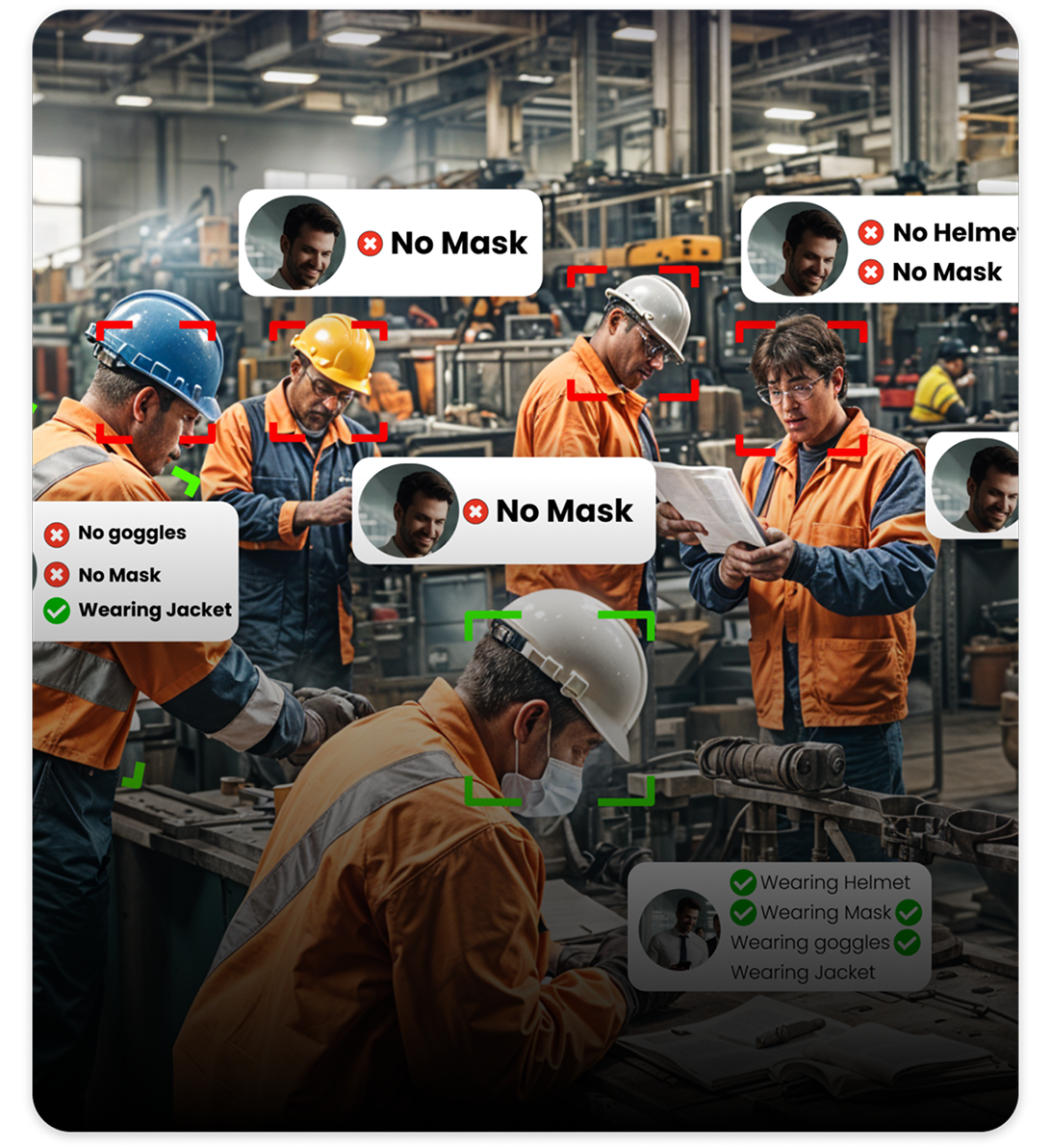 PPE compliance detection in workplace